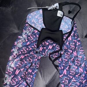 FLAME MONOGRAM THONG PANTS